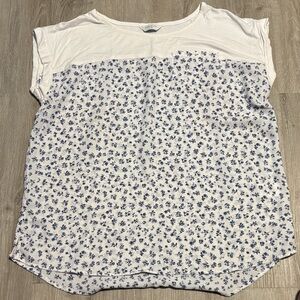 Denver Hayes Elegant Blue Floral Women's Blouse
